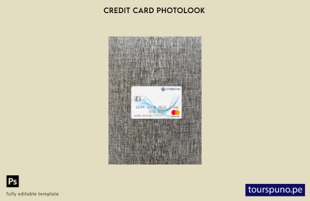 listo para imprimir plantilla frontal de aspecto fotográfico de mastercard del 7